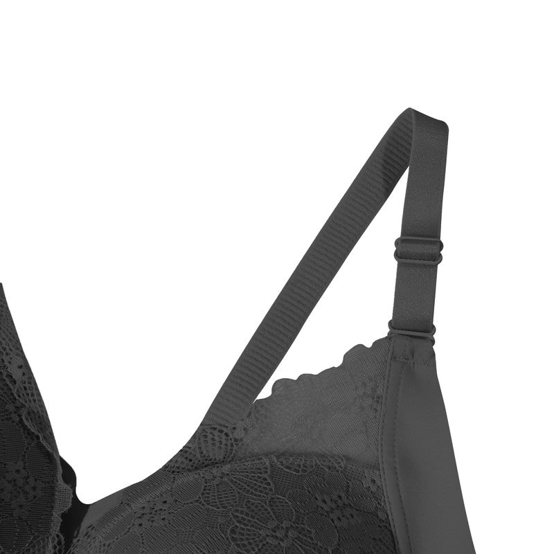 Okus - Pretty Lace Maternity & Nursing Bra - Black - XX Large