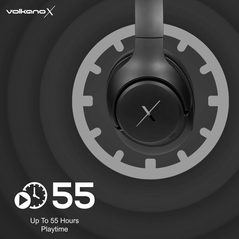 VolkanoX VXH300 Bluetooth Headphones with Hybrid ANC - Black