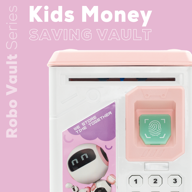 Volkano Kids Robo Vault series Kids Money Saving Vault - Pink - Image 4