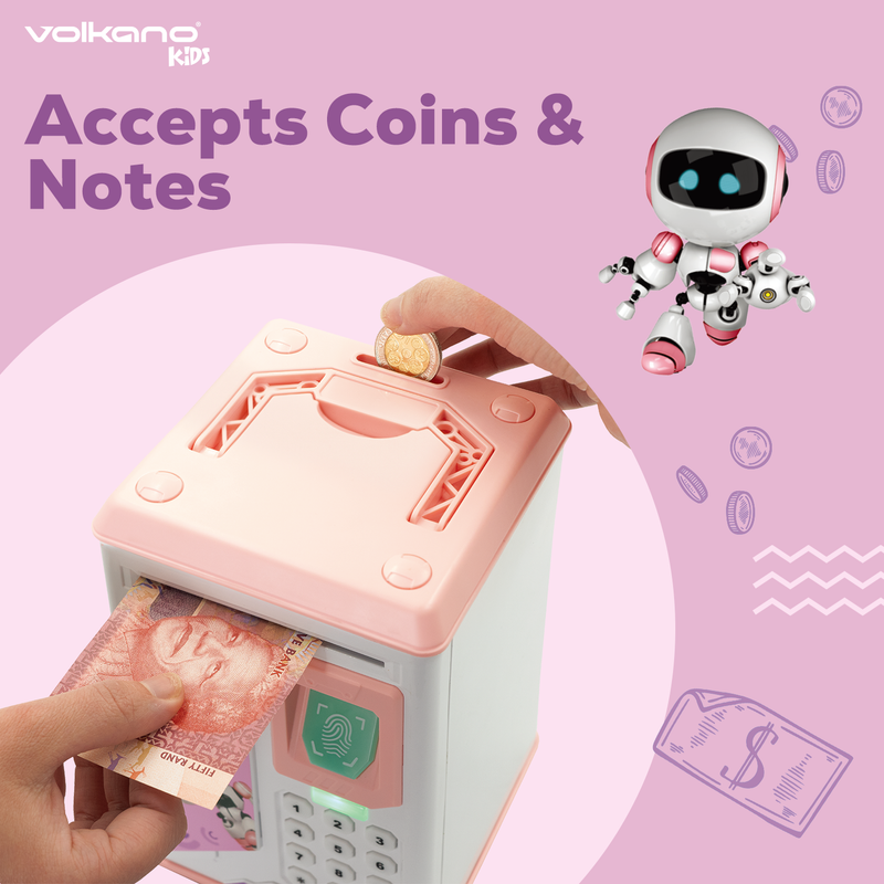 Volkano Kids Robo Vault series Kids Money Saving Vault - Pink - Image 7