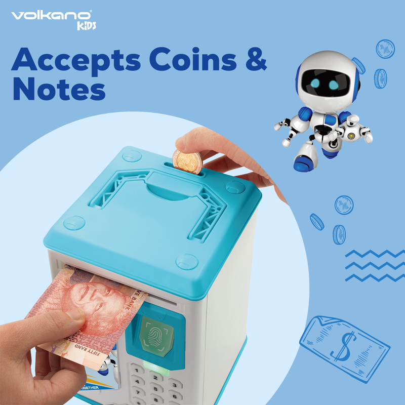 Volkano Kids Robo Vault series Kids Money Saving Vault - Blue - Image 7
