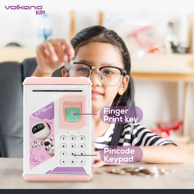Volkano Kids Robo Vault series Kids Money Saving Vault - Pink - Image 8