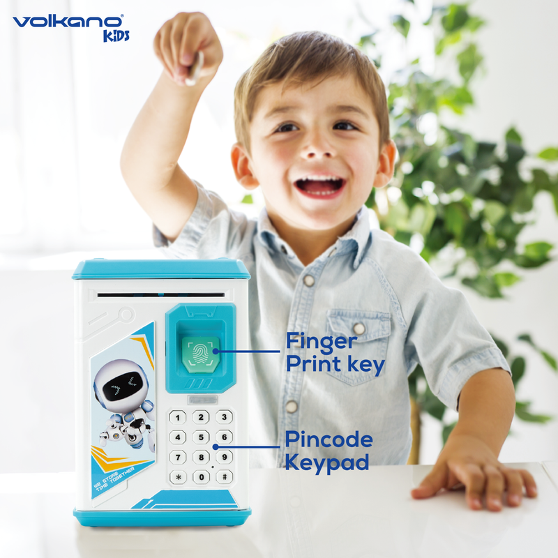 Volkano Kids Robo Vault series Kids Money Saving Vault - Blue - Image 8