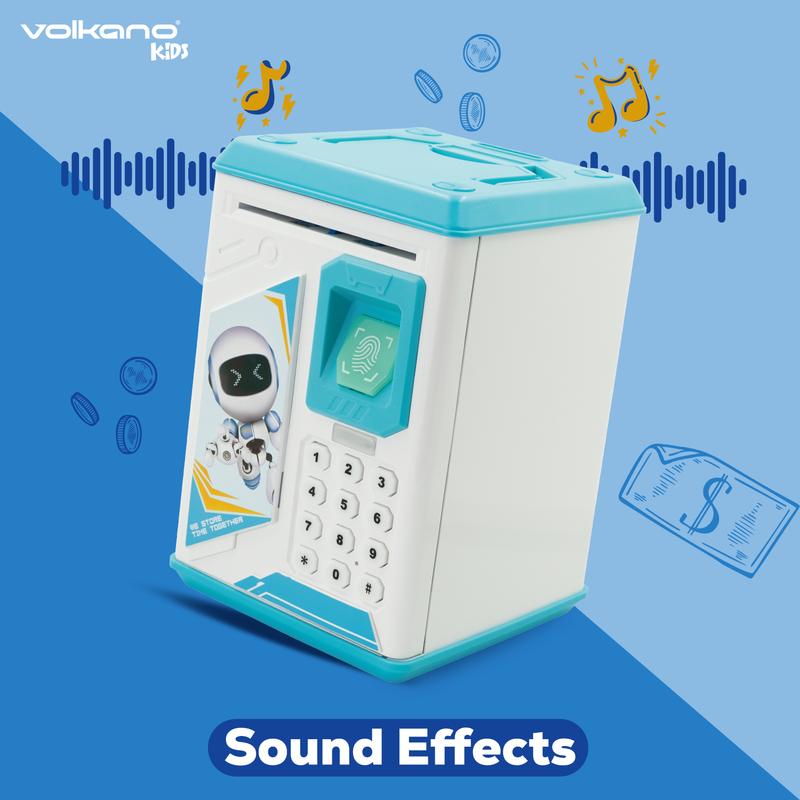 Volkano Kids Robo Vault series Kids Money Saving Vault - Blue - Image 9