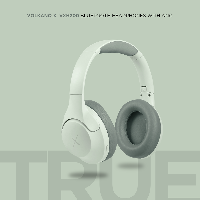 VolkanoX VXH200 Bluetooth Headphones with ANC - Green