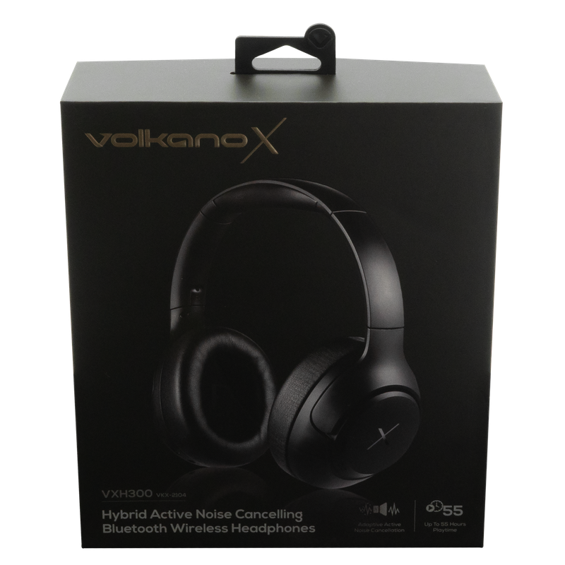 VolkanoX VXH300 Bluetooth Headphones with Hybrid ANC - Black