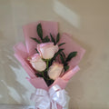 Pink Rose Bouquet – New Baby Girl Gift, 3 Roses
