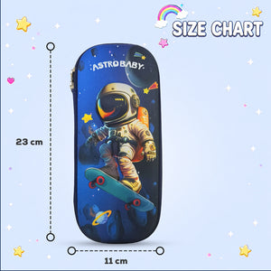 Cocobee Astro Baby Pencil Case With Internal Mesh Pocket, Sturdy Build, Zipper Closure – Boys, 3+ Years, Multicolor