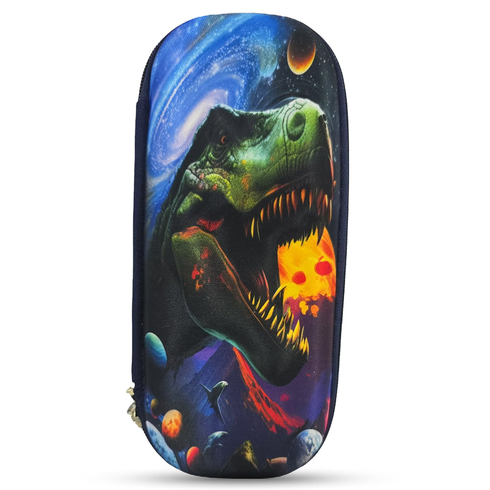 Cocobee Trex Pencil Case With Internal Mesh Pocket, Sturdy Build, Zipper Closure – Boys, 3+ Years, Multicolor
