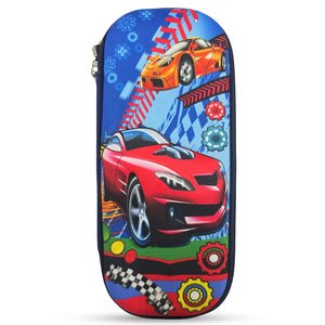 Cocobee Racing Pencil Case With Internal Mesh Pocket, Sturdy Build, Zipper Closure – Boys, 3+ Years, Multicolor