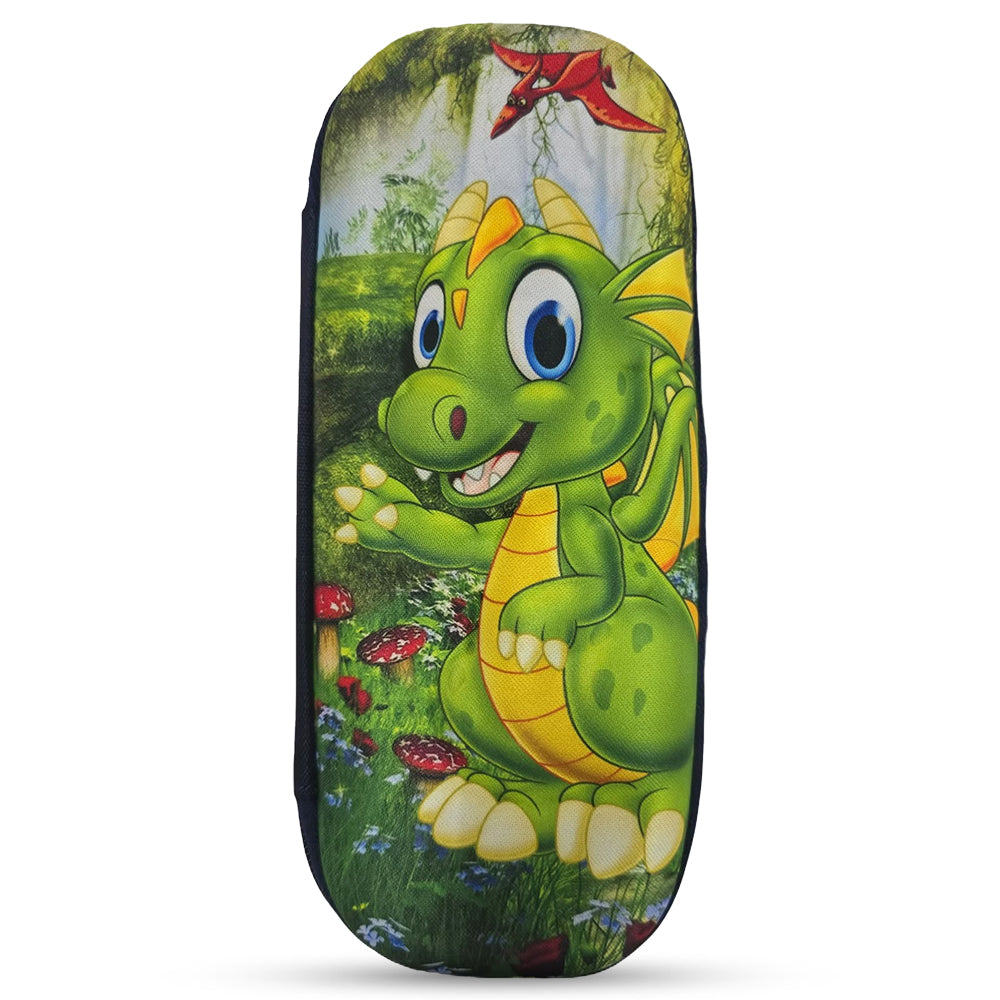 Cocobee Dino world Pencil Case With Internal Mesh Pocket, Sturdy Build, Zipper Closure – Boys, 3+ Years, Multicolor