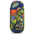 Cocobee Biker Dino Pencil Case With Internal Mesh Pocket, Sturdy Build, Zipper Closure – Boys, 3+ Years, Multicolor
