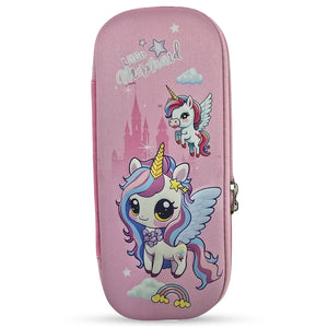 Cocobee Little Unicorns Pencil Case With Internal Mesh Pocket, Sturdy Build, Zipper Closure – Girls, 3+ Years, Multicolor