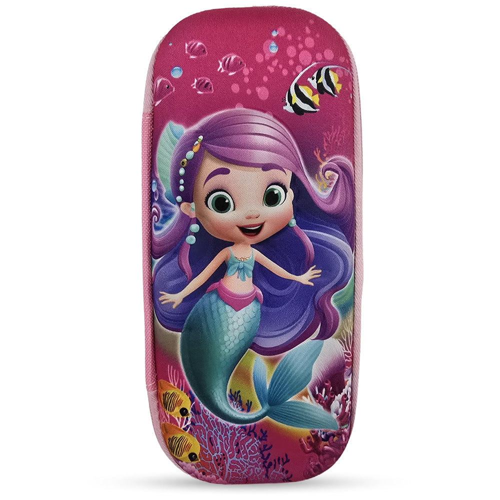 Cocobee Mermaid Blue Pencil Case With Internal Mesh Pocket, Sturdy Build, Zipper Closure – Girls, 3+ Years, Multicolor