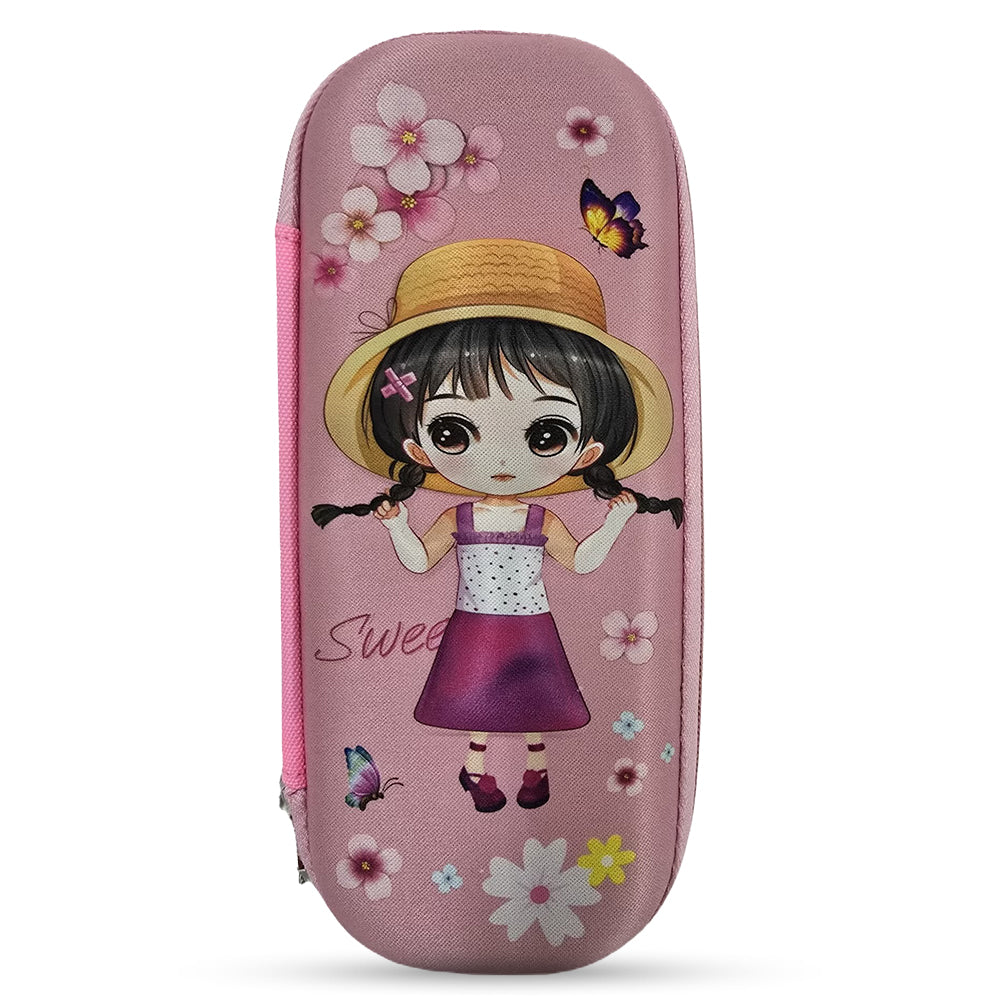 Cocobee Sweet Flora Pencil Case With Internal Mesh Pocket, Sturdy Build, Zipper Closure – Girls, 3+ Years, Multicolor