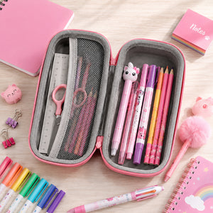 Cocobee Cat Cop Pencil Case With Internal Mesh Pocket, Sturdy Build, Zipper Closure – Girls, 3+ Years, Multicolor