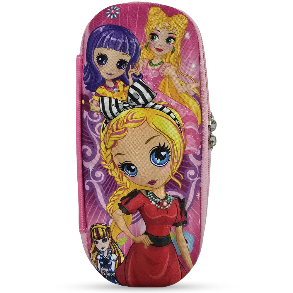 Cocobee Princess Party Pencil Case With Internal Mesh Pocket, Sturdy Build, Zipper Closure – Girls, 3+ Years, Multicolor