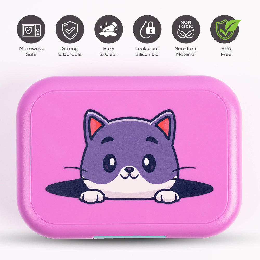 Cocobee Bento Lunch Box – Pink, 765ml, BPA-Free, Leakproof with Silicone Seal & Removable Tray + Disney Princess Doodle Drawing Board