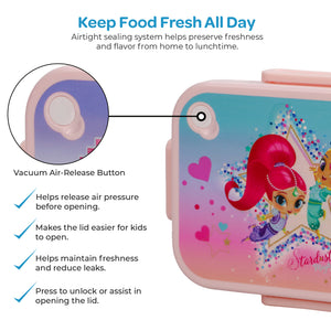 MOON Kids Lunch Box | PP + Stainless Steel Insulated Tiffin Box | Leak-Proof, BPA-Free, Durable School Lunch Box for Boys & Girls | Easy Open Clips | Food Safe Eco-Friendly Kids Meal Box
