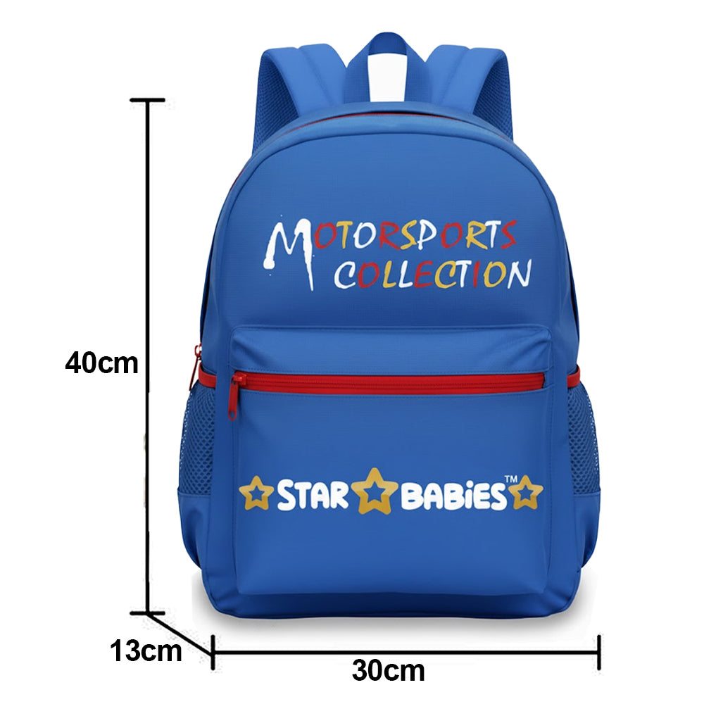 Star Babies - Motorsports Collection Backpack & Vacuum Insulated Mini Flask Set - Multicolor - 2 Pcs