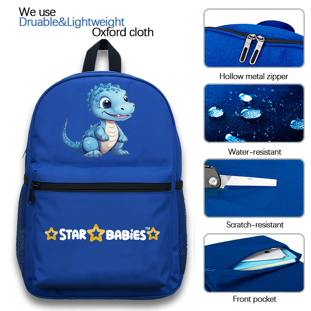 Star Babies - School Backpack With Food Jar Set - Dino - 2 Pcs