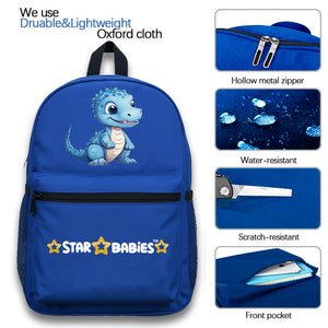 Star Babies - School Backpack With Food Jar Set - Dino - 2 Pcs