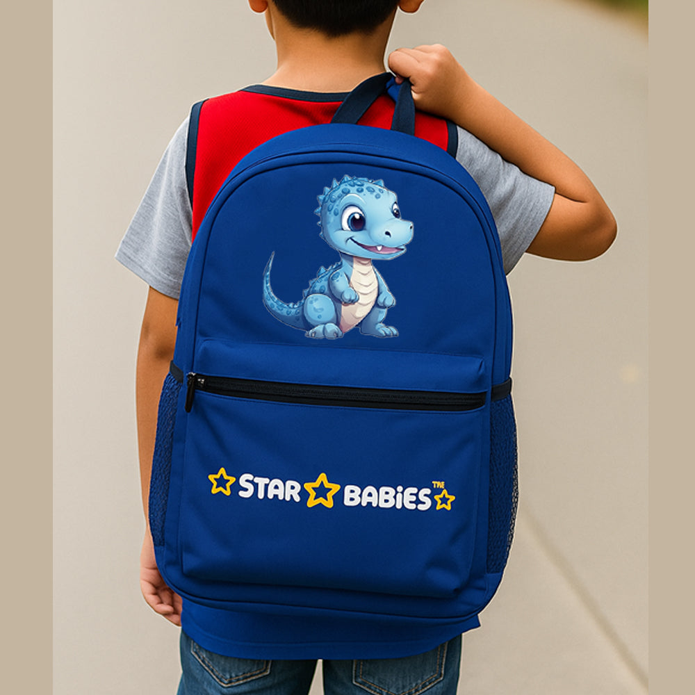 Star Babies - School Backpack With Food Jar Set - Dino - 2 Pcs