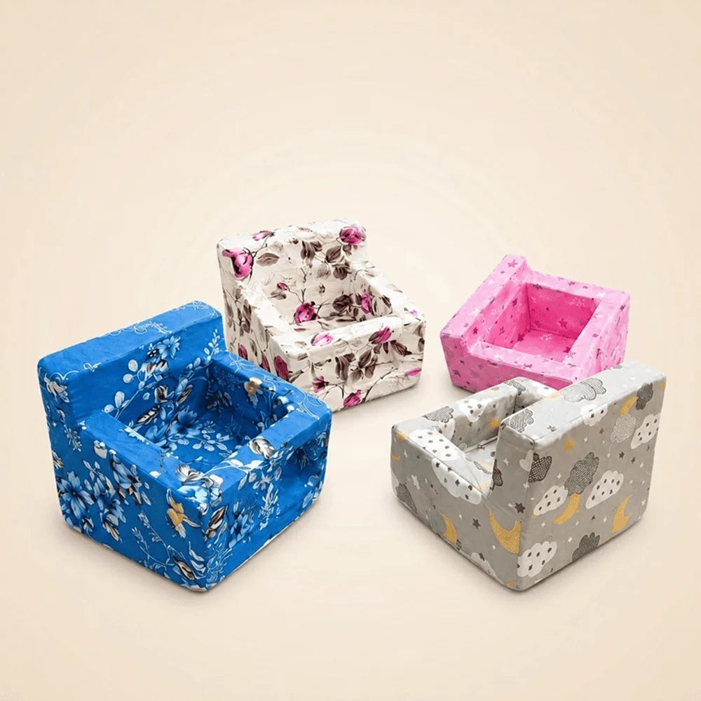 Foam Sitting Support Seat - Blue Floral Butterfly Print